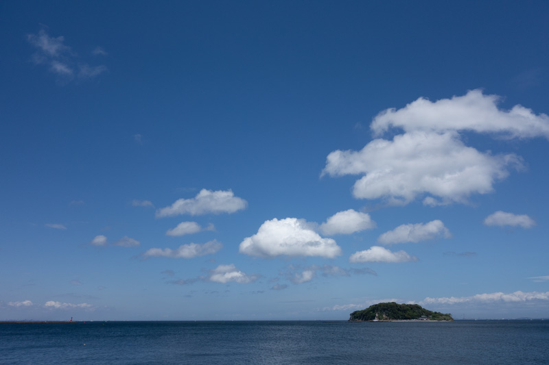 横須賀うみかぜ公園から見た猿島