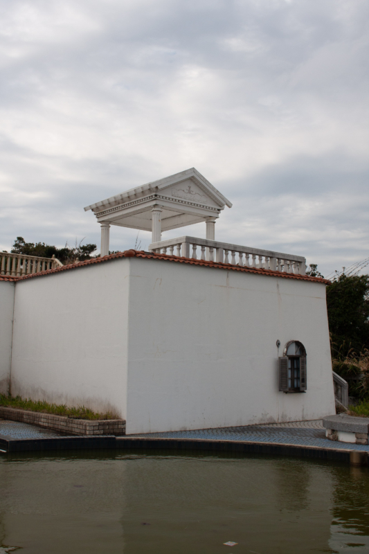 城ヶ島灯台公園の西洋風庭園のフリー写真素材