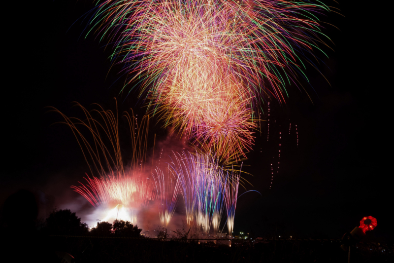 川崎市制記念多摩川花火大会のフリー写真素材