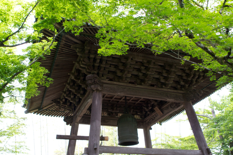 修禅寺の鐘楼のフリー写真素材