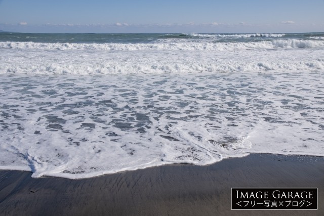 千葉県の海岸の波打ち際 のフリー写真素材 フリー写真素材 イメージガレージ