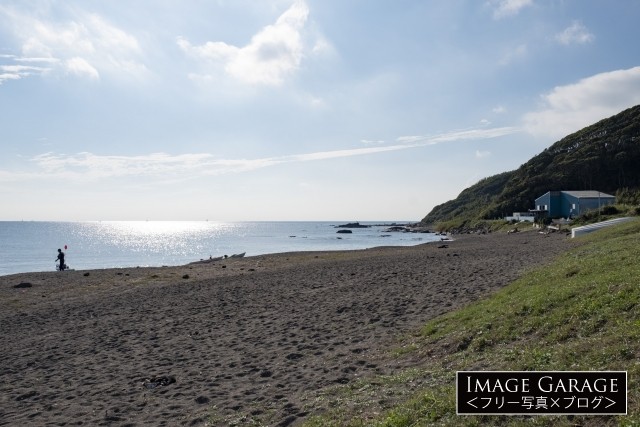 和田長浜海岸の北側を眺めるのフリー画像（無料写真素材）