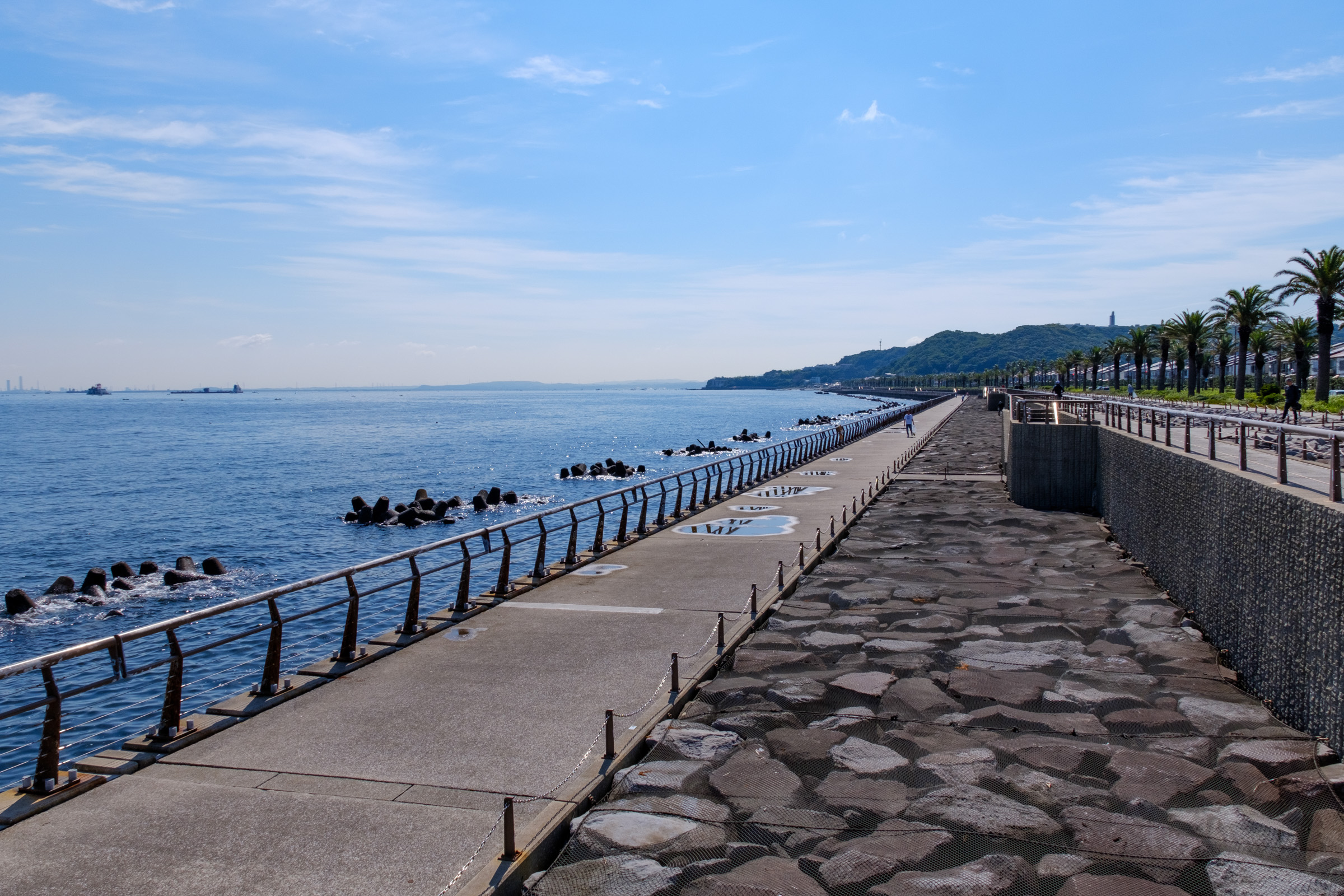 アメリカ西海岸気分で歩ける 馬堀海岸の遊歩道 フリー写真有 イメージガレージ