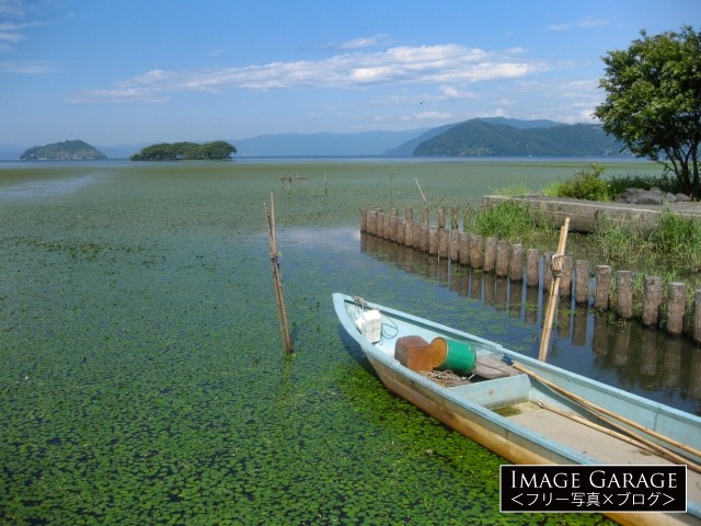 琵琶湖の風景（湖北・長浜の湖岸）のフリー画像（無料写真素材）