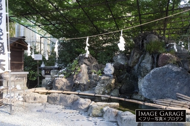 川越熊野神社の平成の宝池のフリー画像（無料写真素材）