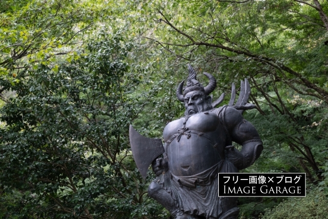 竹寺の牛頭明王像のフリー写真素材（無料画像）