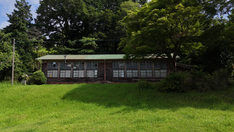 神奈川最後の分校・旧高松分校（空撮）