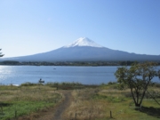 河口湖・長崎公園から眺めた富士山