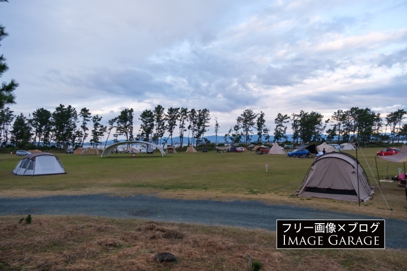 浜名湖・渚園キャンプ場のフリー写真素材（無料画像）