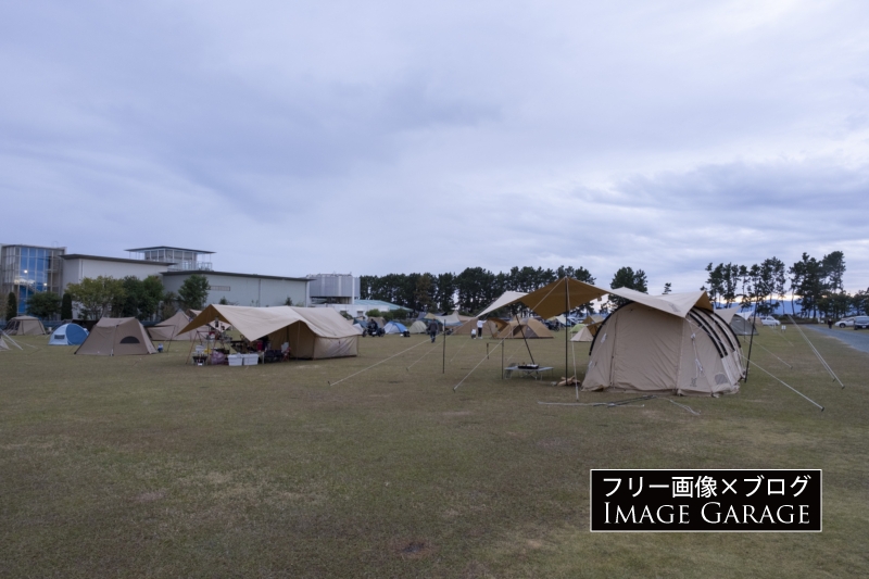 浜名湖・渚園キャンプ場のフリー画像（無料写真素材）
