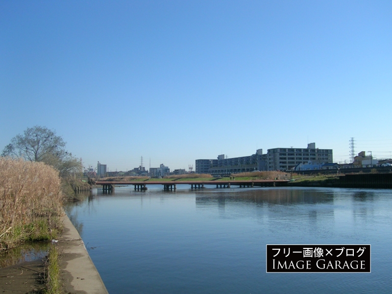 かつて綱島にあった橋（名称不明）のフリー写真素材（無料画像）