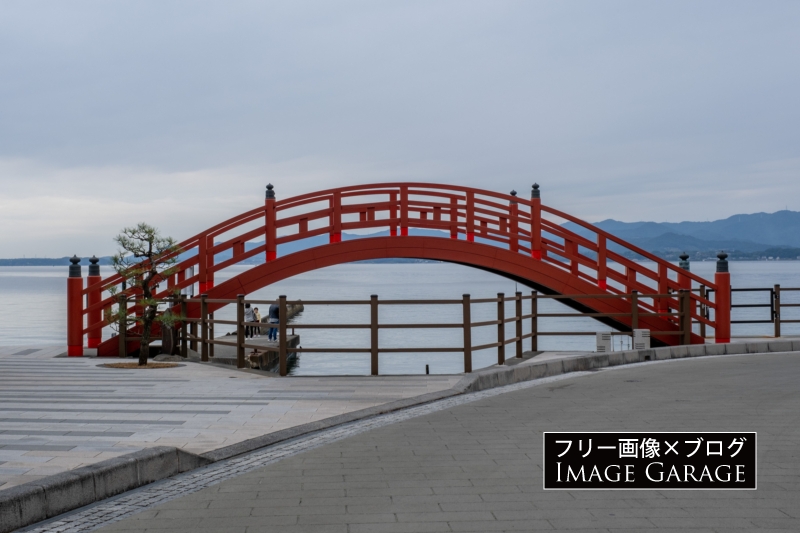 舘山寺・志ぶき橋のフリー写真素材（無料画像）