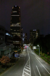  芝公園山内歩道橋からの夜景（愛宕グリーンヒルズ方面）