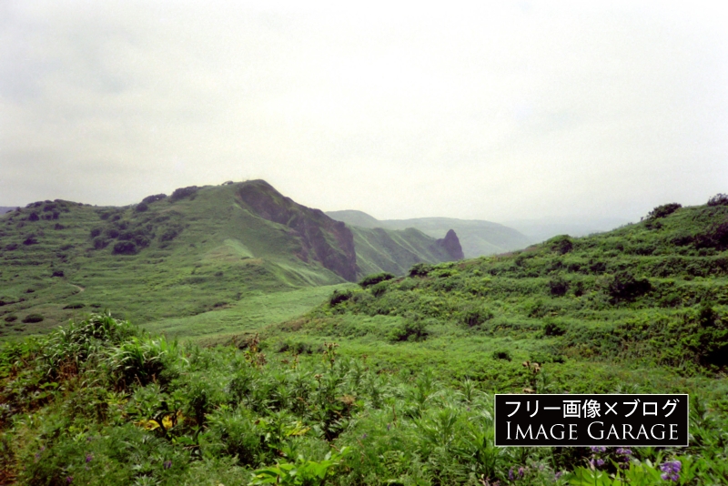 神威岬・尾根から見たかつての風景（1998年）のフリー写真素材（無料画像）