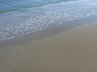 波打ち際の砂浜（三浦海岸）