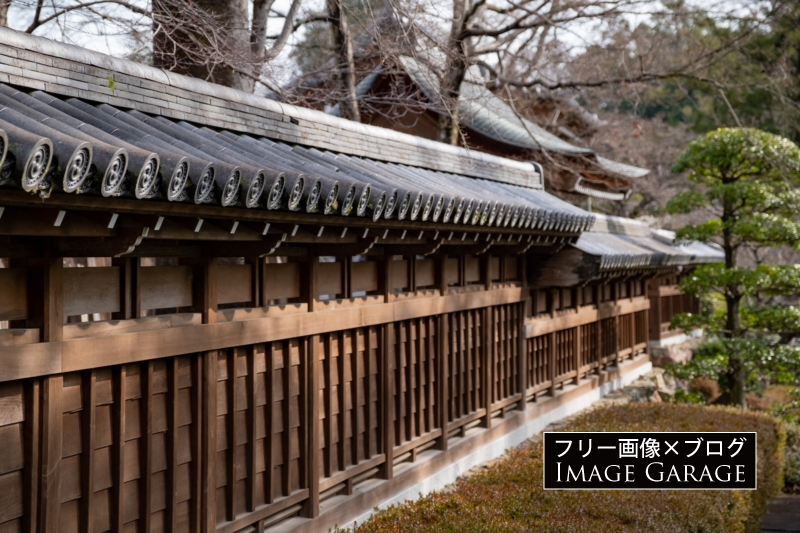 能仁寺の塀のフリー写真素材（無料画像）
