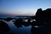 夕暮れ時の三浦半島の海