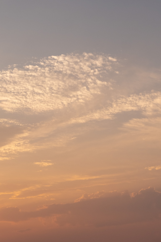 夕焼け空（縦位置）のフリー写真素材